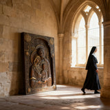 Holy family Nativity Wood Carving Gift Religious Byzantine Icon