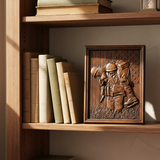 Bgcopper Usa Soldiers Brotherhood wood carving - Wall Hanging Art Work