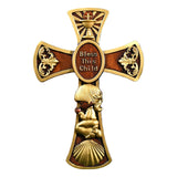 “Bless This Child” Prayer Boy/Girl Cross Wooden Sculpture - BGCOPPER
