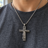 Trinity Crucifix Necklace – Father, Son & Holy Spirit Christian Cross Pendant