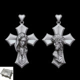 Crucifixion Prayer Necklace Madonna Prayer S925K Silver Necklace - BGCOPPER