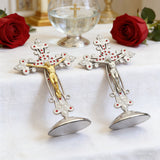 Ornate Jesus Crucifix Figurine: Elegance & Faith in One