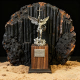 The size is only 153mm. Archangel Michael Statue: A Resin Symbol of Divine Protection & Spiritual Strength