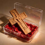 BGCOPPER Savior Jesus Cross - Carved from Natural Wood