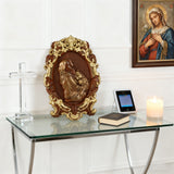 Our Lady & Child Wooden Plaque: A Christian Symbol of Mary’s Love & Christ’s Humble Birth