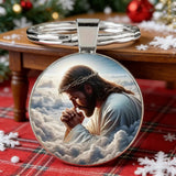Jesus in Prayer Keychain: Carry His Presence Wherever You Go