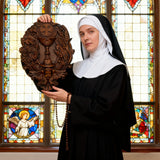 First Communion Christian Wood Carving - Sacrament of the Holy Eucharist Plaque