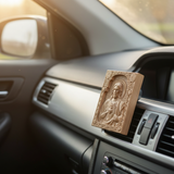Sacred Heart of Jesus Hand-Carved Wood Magnet - 4 Premium Wood Tones for Home, Car & Office