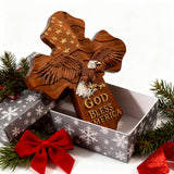 American Eagle Wooden Cross – God Bless America