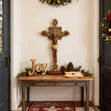 St. Benedict Exorcism Cross wood carved - Bless you and your family