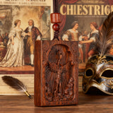 Square Archangel Michael Wooden Pendant