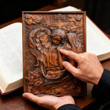 🌟 Archangel Chamuel Wood Carving – Angel of Peaceful Relationships 🌟