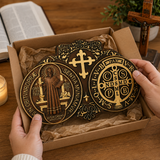 St. Benedict's Exorcism Medal Christian Exorcism Plaque - Wall Decor