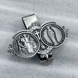 St. Christopher's Virgin Mary bless us with a safe journey car visor clips - BGCOPPER