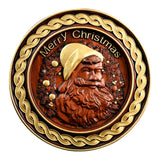 Best Christmas Gift - Santa Claus Round Wooden Wall Decoration - BGCOPPER
