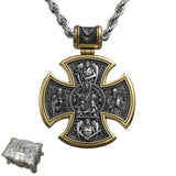 S925 sterling silver double-sided Jesus and Virgin Mary necklace - BGCOPPER