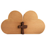 Double Heart Cross Wooden Ornament - Fill the Home with Love - BGCOPPER