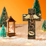 Christmas cross, Nativity cross,Joy to the world wood carving- best Christmas gift - BGCOPPER