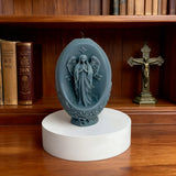 Oval Virgin Mary Scented Candle: A Sacred Blend of Devotion & Elegance