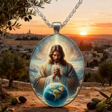 “Divine Jesus” Christian Necklace – A Symbol of Faith, Protection, and God’s Universal Love