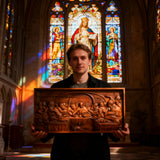 Letztes Abendmahl Religiöse Schnitzerei Icons Personal isierte Geschenke Holz schnitzerei Religiöse Holz Wand Kunst