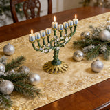 Vintage Vine & Flower 9-Branch Jewish Menorah