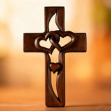 50% Off Today!Interwoven Hearts Wood Cross - A God-Centered Symbol for Marriage & Anniversaries
