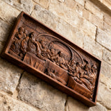 Bgcopper Last Supper Religious Carving Icons Gifts Wood Carving Religious Wood Wall Art