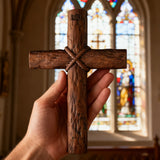 Wooden Spiral Cross: A Symbol of Christ's Sacrifice & Unity