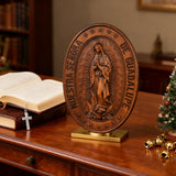 Vintage Colorful Our Lady of Guadalupe Wood Carving 🎨🪵 - Patron Saint of the Americas & Unborn Children 🙏🛡️