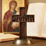 Nativity Scene Crucifix Wooden Wall Decoration - craftsmanship detail
