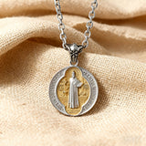 St. Benedict Home Blessing Titanium Steel Pendant