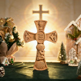 “Bless This Child” Prayer Boy/Girl Cross Wooden Sculpture
