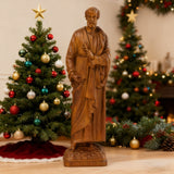 St. Peter Boxwood Sculpture Hand-Carved Apostle Figure | Your Spiritual Companion in Faith & Restoration