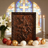 Assumption of Mary Hand-Carved Wood Wall Art: A Tribute to Heavenly Glory