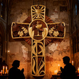 Eucharistic Chalice Wooden Cross: A Christian Symbol of the Last Supper & Redemption