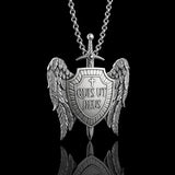 St Michael's Archangel Shield Necklace,The Patron Saint of Paratrooper Police Military Paramedic Fireman - BGCOPPER