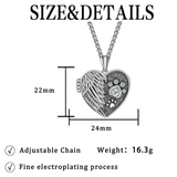 Heart Locket Dog Paw Necklace – Forever Hold Your Pet's Memory Clos