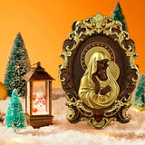 Mother Mary with Baby Jesus Wood Carving Decor - BGCOPPER