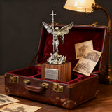 The size is only 153mm. Archangel Michael Statue: A Resin Symbol of Divine Protection & Spiritual Strength