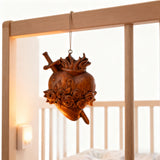 Holy Family Three Sacred Hearts Wooden Wall Decoration