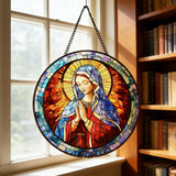 Our Lady Stained Glass Suncatcher: A Radiant Tribute to Mary