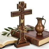 Orthodox Crucifixion Crucifix Wooden Tabletop Ornament
