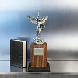 The size is only 153mm. Archangel Michael Statue: A Resin Symbol of Divine Protection & Spiritual Strength