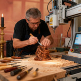 Michelangelo's Madonna and Child of Mercy Wooden Tabletop Arrangement