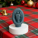 Oval Virgin Mary Scented Candle: A Sacred Blend of Devotion & Elegance