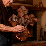 American Eagle Wooden Cross – God Bless America