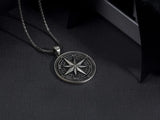 Handmade S925K Silver Compass Pendant Necklace - BGCOPPER