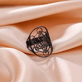 Metatron's Cube Ring Archangel Protection Women Ring Stainless Steel Jewelry - BGCOPPER