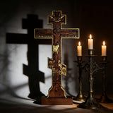 Orthodox Crucifixion Crucifix Wooden Tabletop Ornament